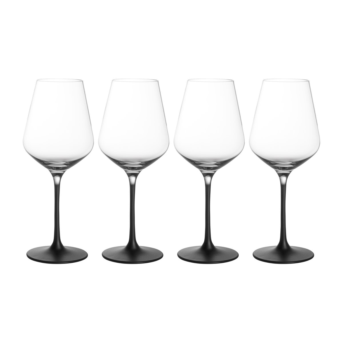Villeroy & Boch Manufacture Rock hvitvinsglass 38 cl, 4-pk Klar-svart