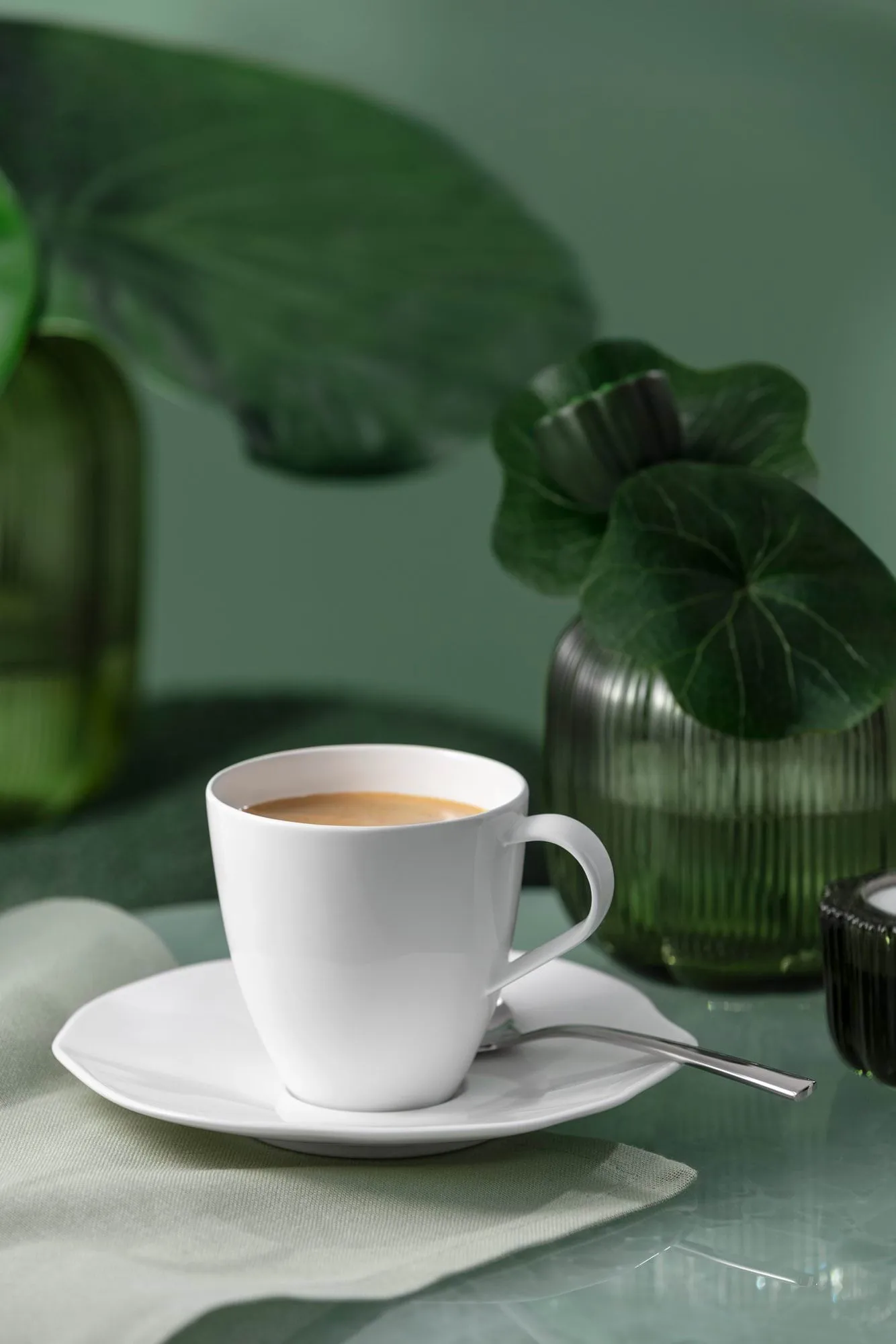 Pura kopp med skålunderlag, Hvit, 2 deler Villeroy & Boch