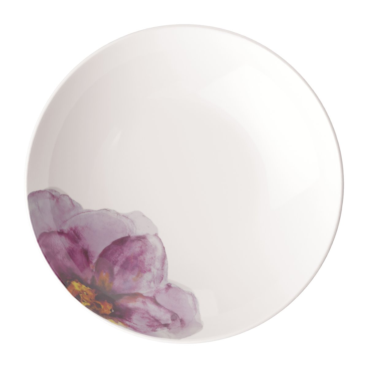 Villeroy & Boch Rose Garden Coupe pastatallerken Ø24 cm Hvit-rød