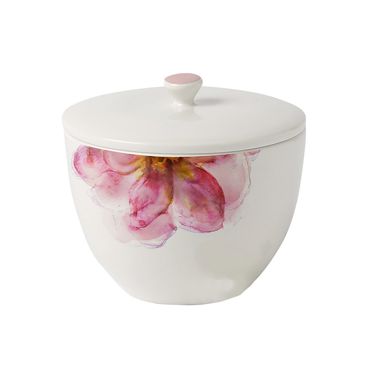 Villeroy & Boch Rose Garden teboks med lokk Ø 13,5 cm Hvit