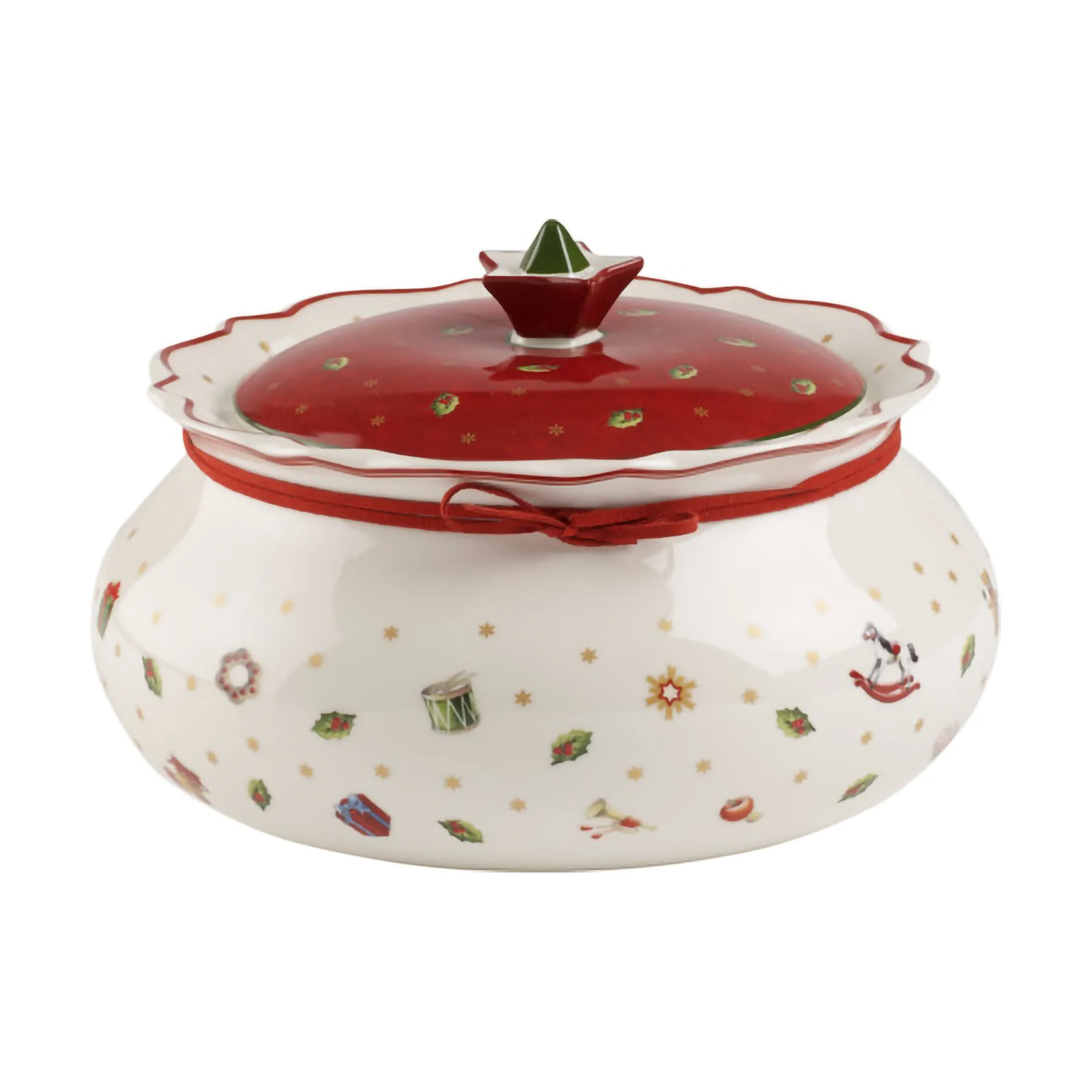 Toy´s Delight burk med lokk M 1,9 L, Hvit-rød Villeroy & Boch