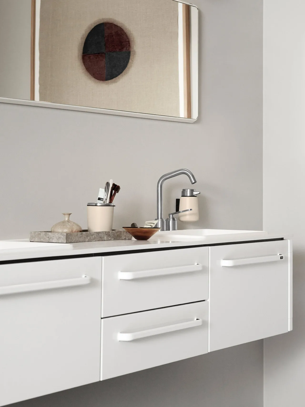 Vipp9 såpepumpe vegg 400 ml, Beige Vipp