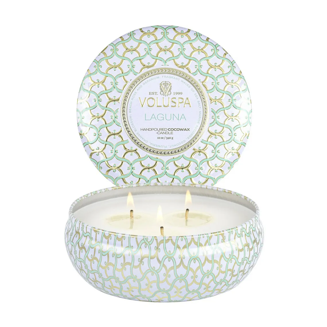 Maison Blanc 3-wick Tin duflys 40 timer, Laguna Voluspa