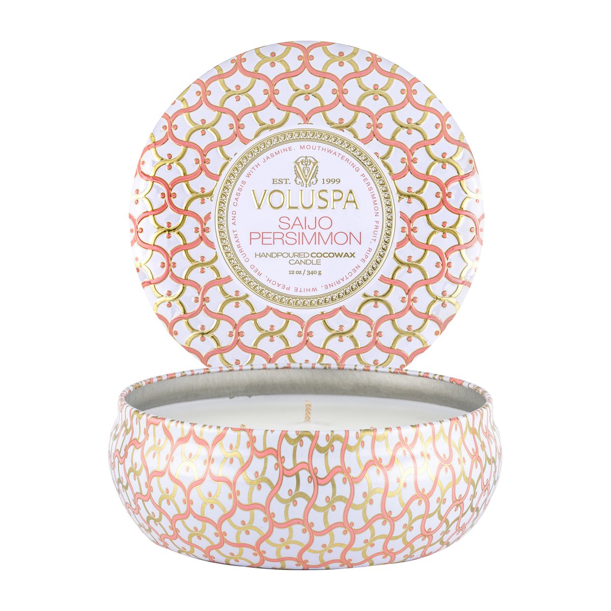 Maison Blanc 3-wick Tin duflys 40 timer Saijo Persimmon