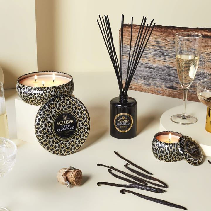 Maison Noir 3-wick Tin duflys 40 timer, Crisp Champagne Voluspa