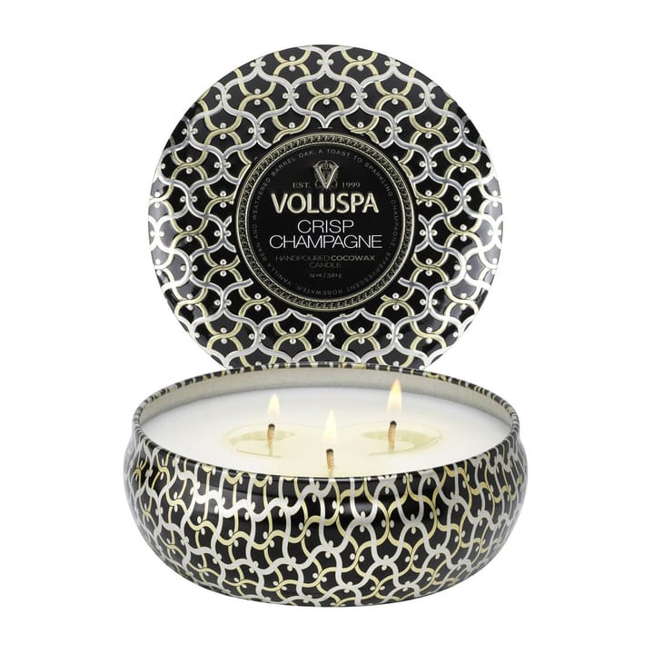 Maison Noir 3-wick Tin duflys 40 timer, Crisp Champagne Voluspa