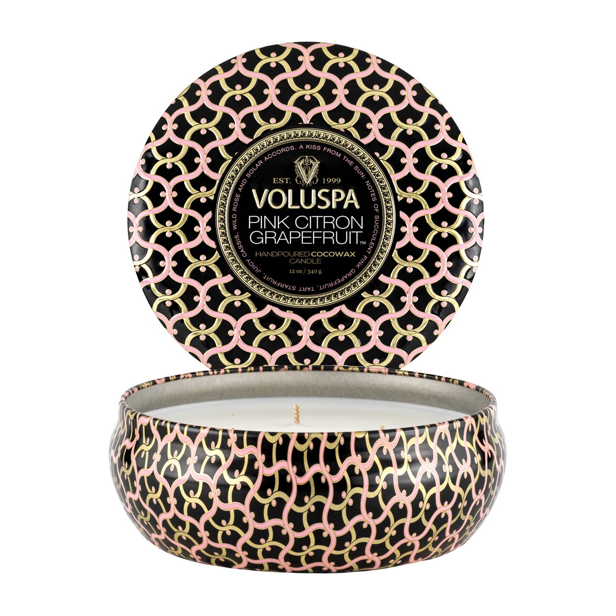 Maison Noir 3-wick Tin duflys 40 timer Pink Citron Grapefruit