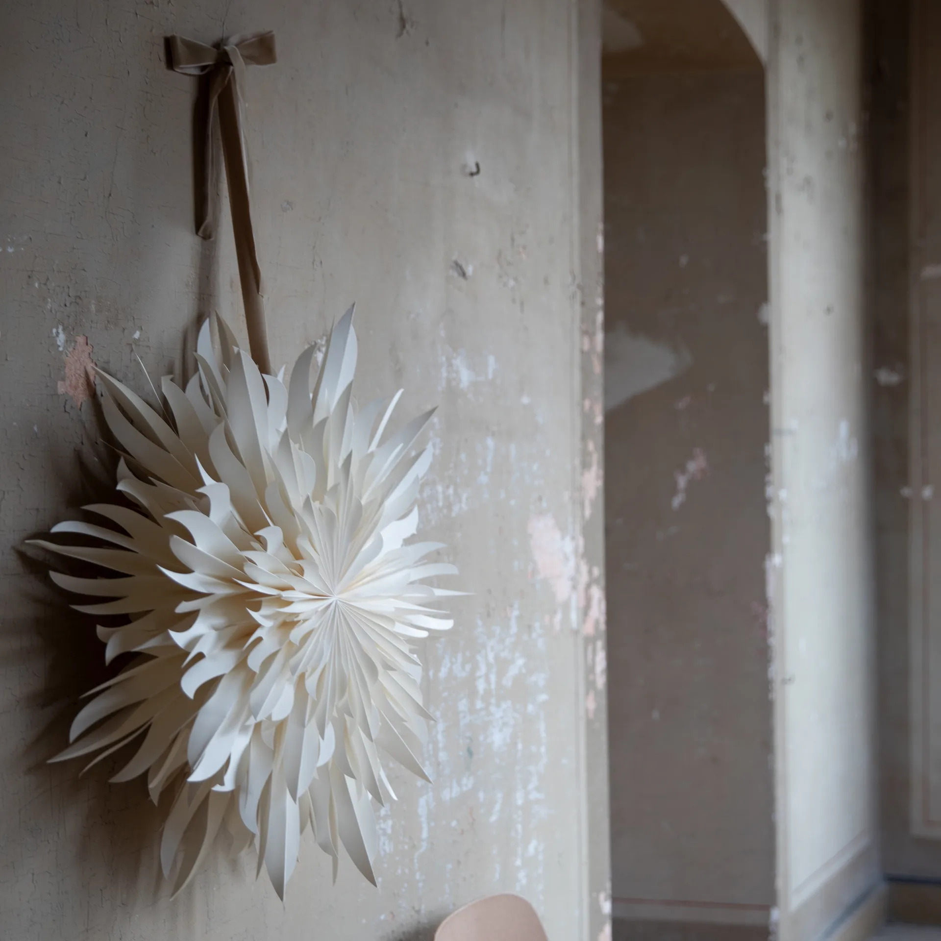 Eldig julestjerne Ø70 cm, Hvit Watt & Veke