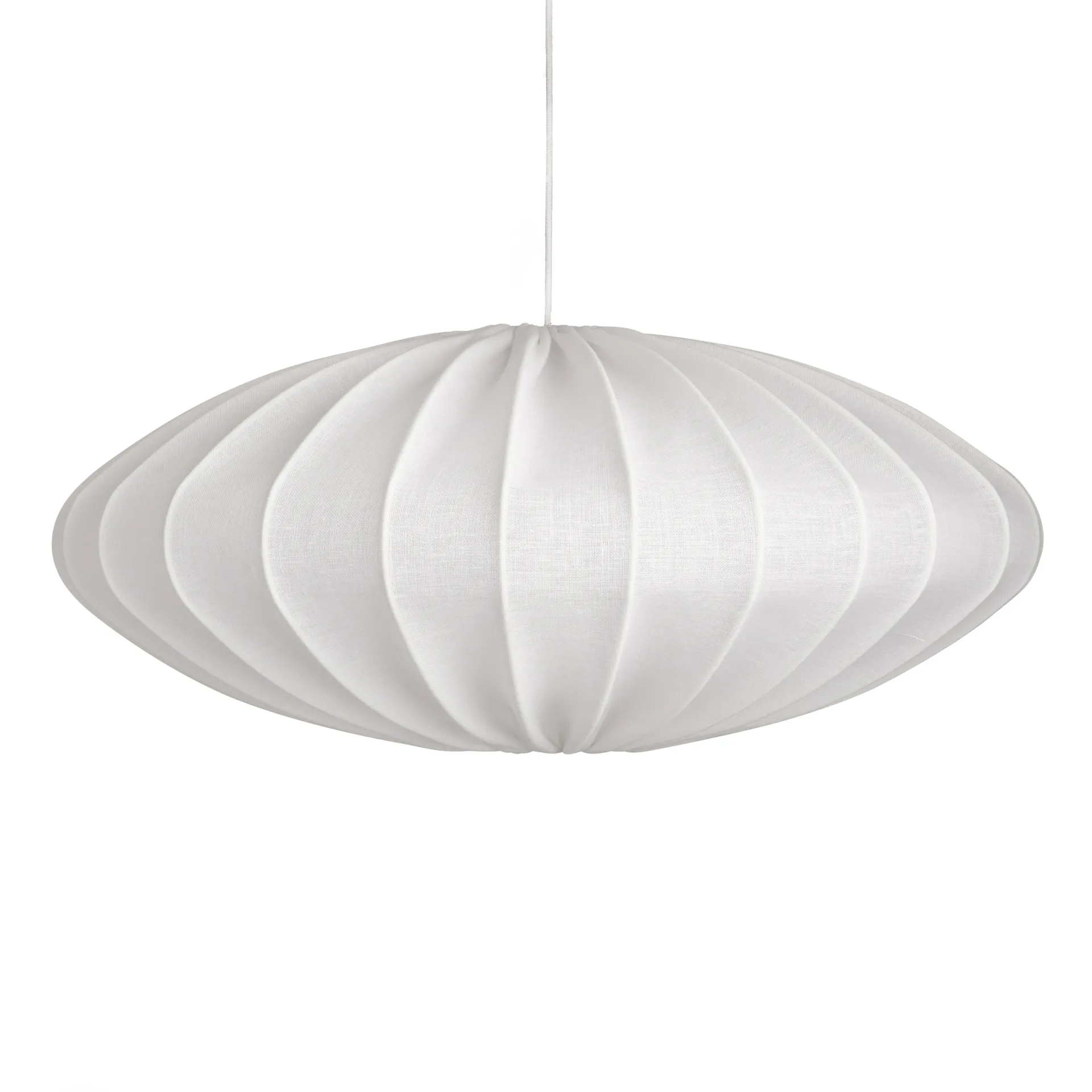 Ellipse lampeskjerm 65 cm lin, Hvit Watt & Veke