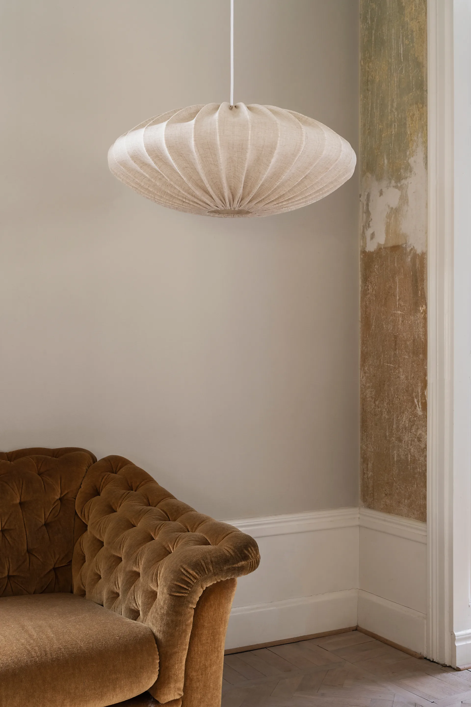 Ellipse lampeskjerm 65 cm lin, Natural Watt & Veke