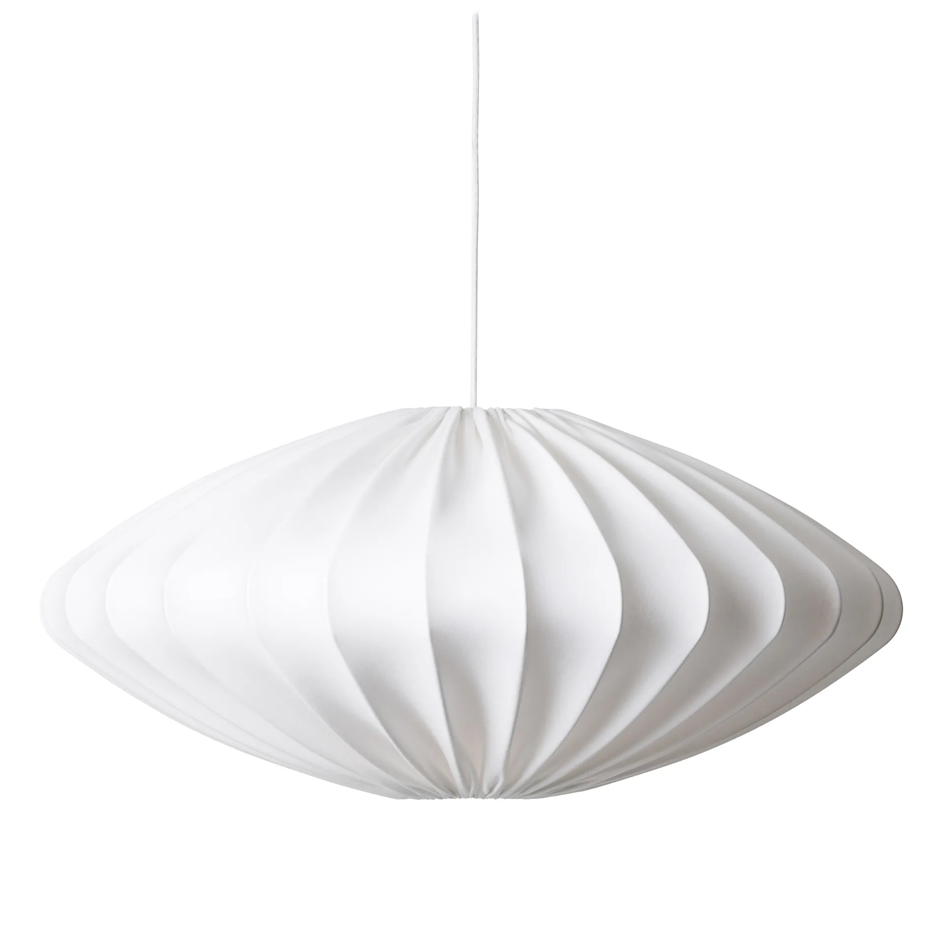 Ellipse lampeskjerm 80 cm bomull, Hvit Watt & Veke