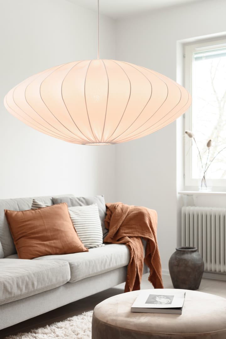 Ellipse lampeskjerm 80 cm bomull, Hvit Watt & Veke