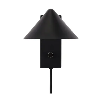 Kuro vegglampe - Black, Ø14x16 cm, les - Watt & Veke