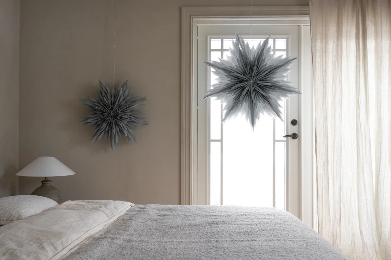 Oslo adventsstjerne Ø80 cm 2-pakning - Grå Watt & Veke