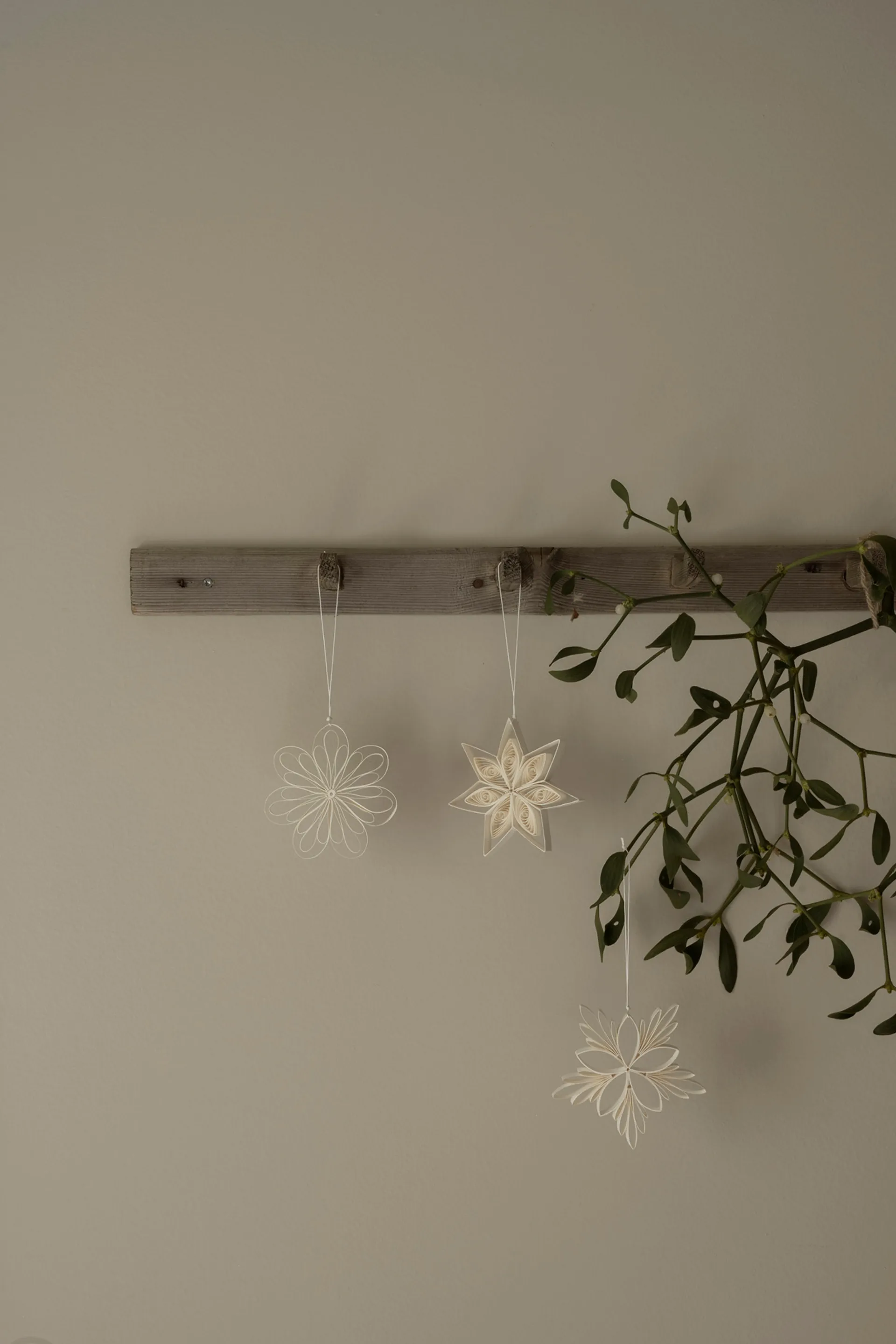 Star mix juletrepynt 3-pakning, Hvit Watt & Veke