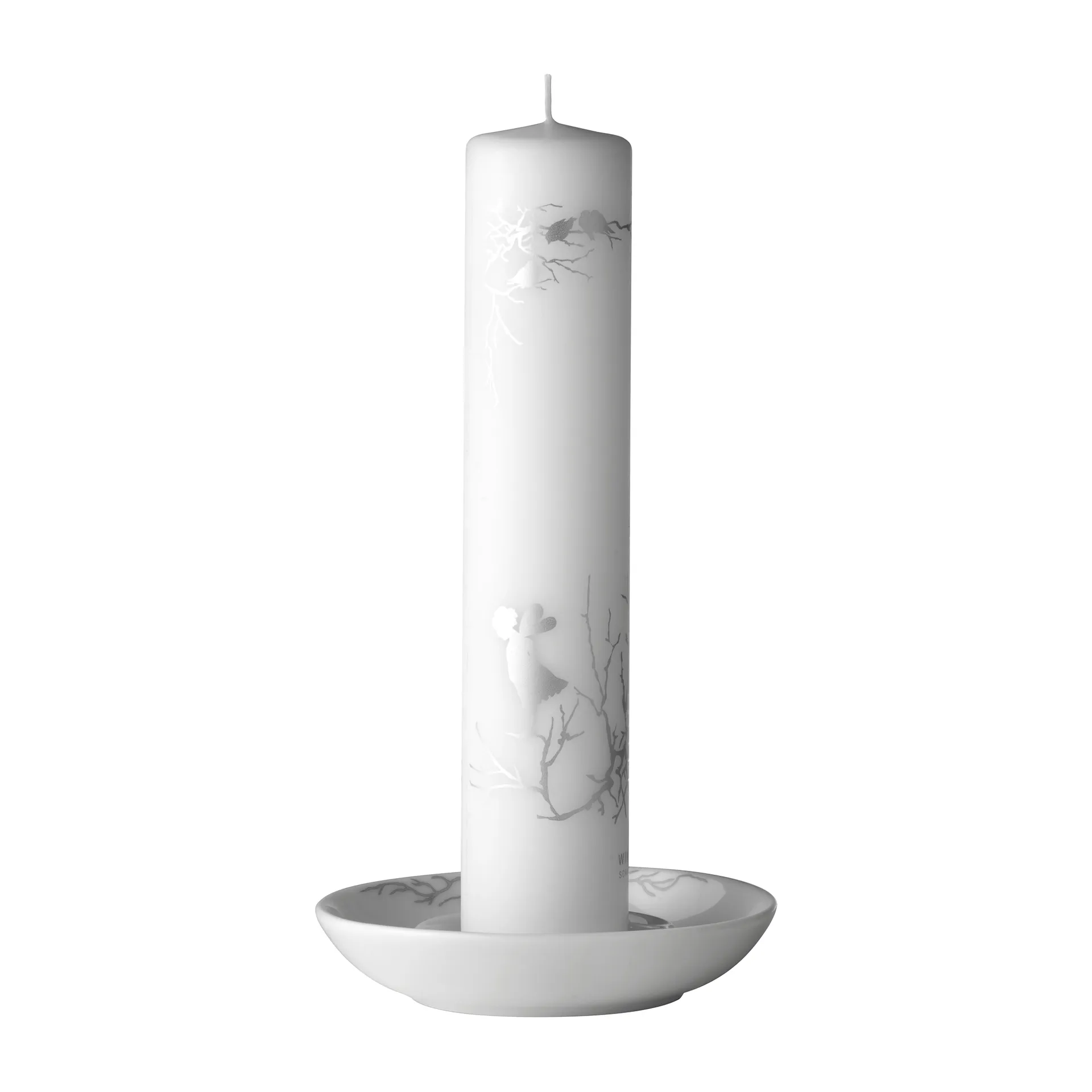 Alv lysestake Ø 14 cm, Hvit-grå Wik & Walsøe