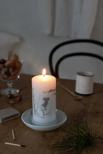 Alv lysestake Ø 14 cm - Hvit-grå - Wik & Walsøe