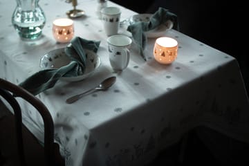 Julemorgen duk - Hvit-grønn, 140x300 cm - Wik & Walsøe