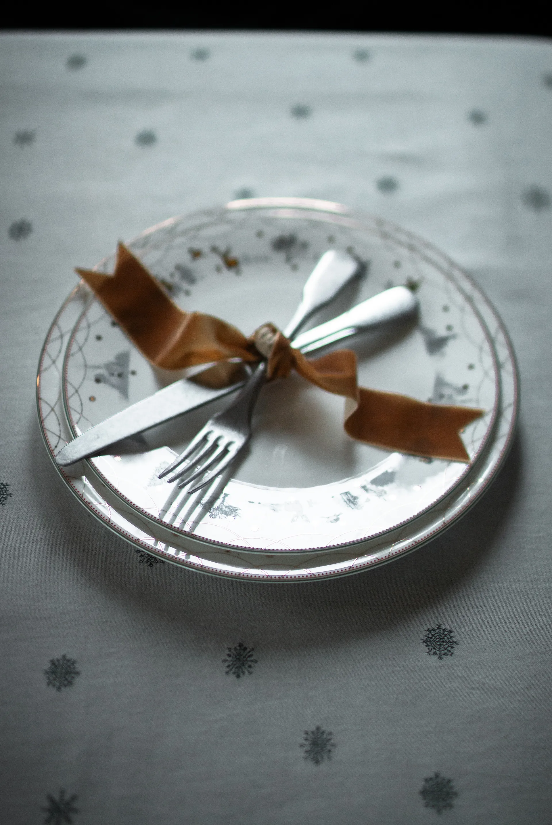 Julemorgen duk, Hvit-grønn, 140x340 cm Wik & Walsøe