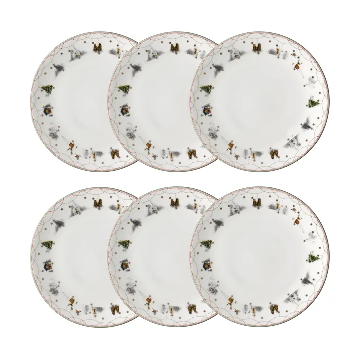 Julemorgen tallerken Ø28 cm 6-pakning - undefined - Wik & Walsøe