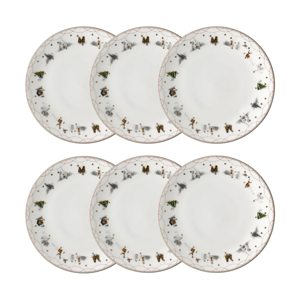 Wik & Walsøe Julemorgen tallerken Ø28 cm 6-pakning Julemorgen tallerken Ø28 cm 6-pakning