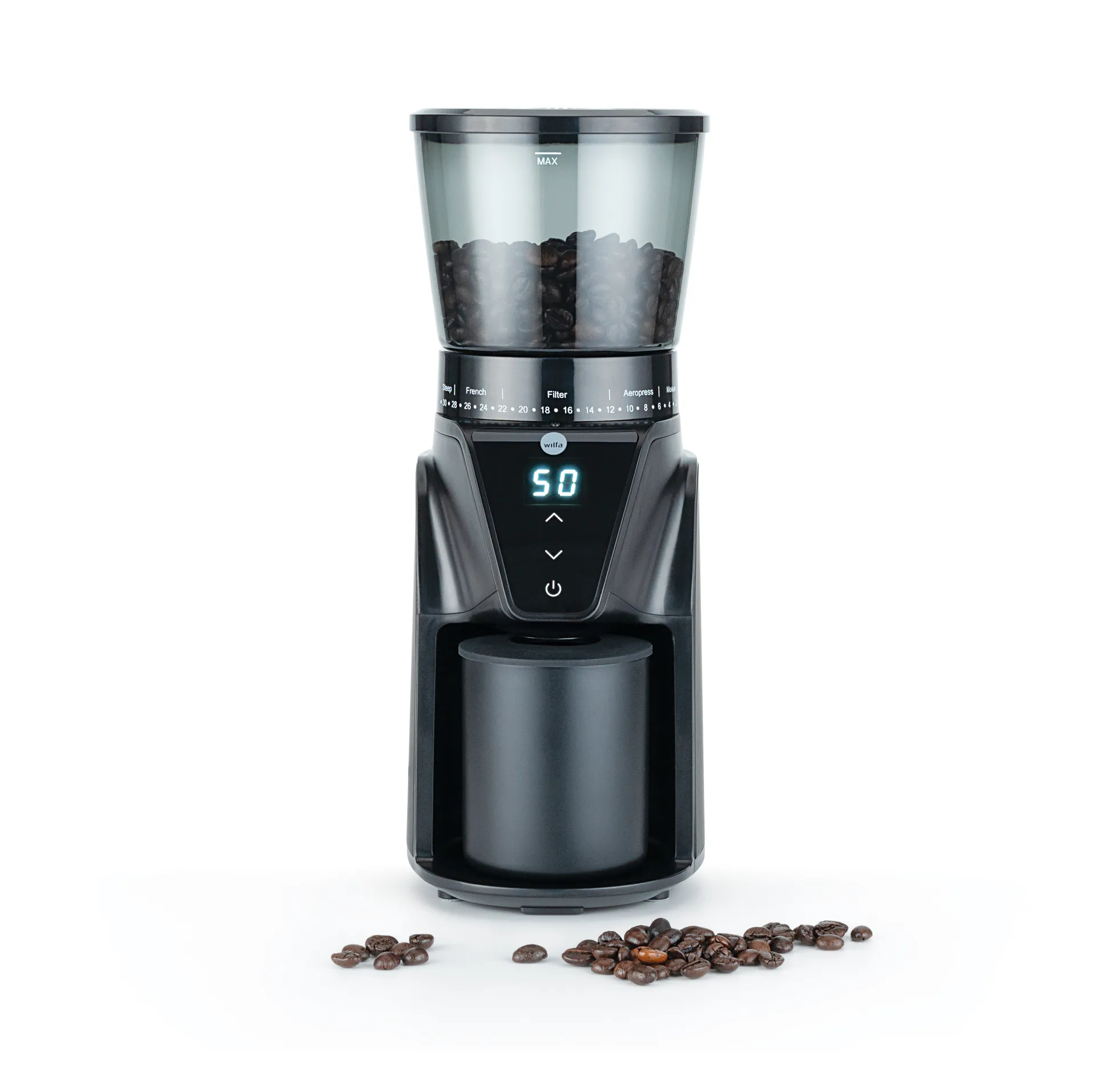 CG1B-275 balance kaffekvern, Svart Wilfa