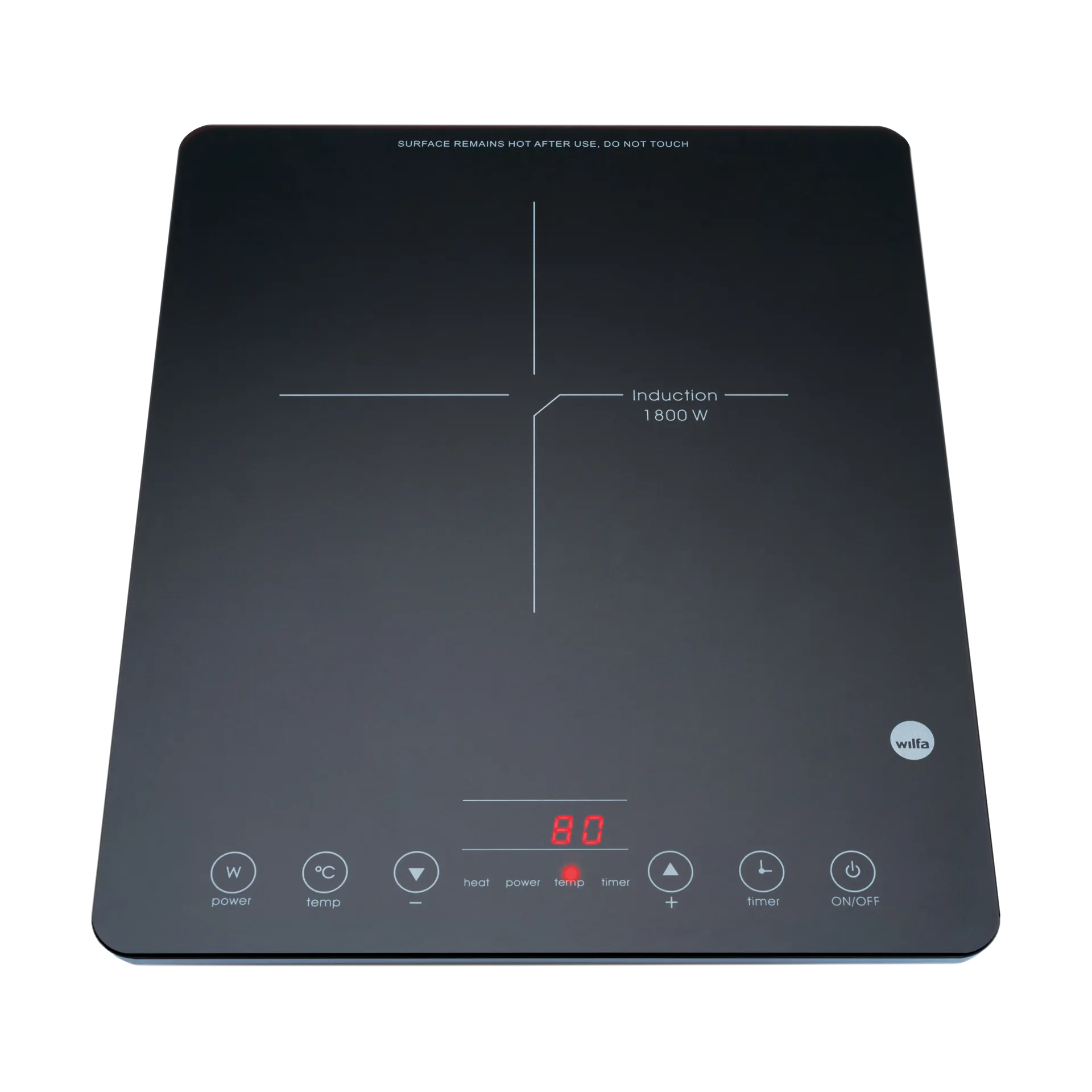ICP-1800B Koketopp Induksjon, Svart Wilfa