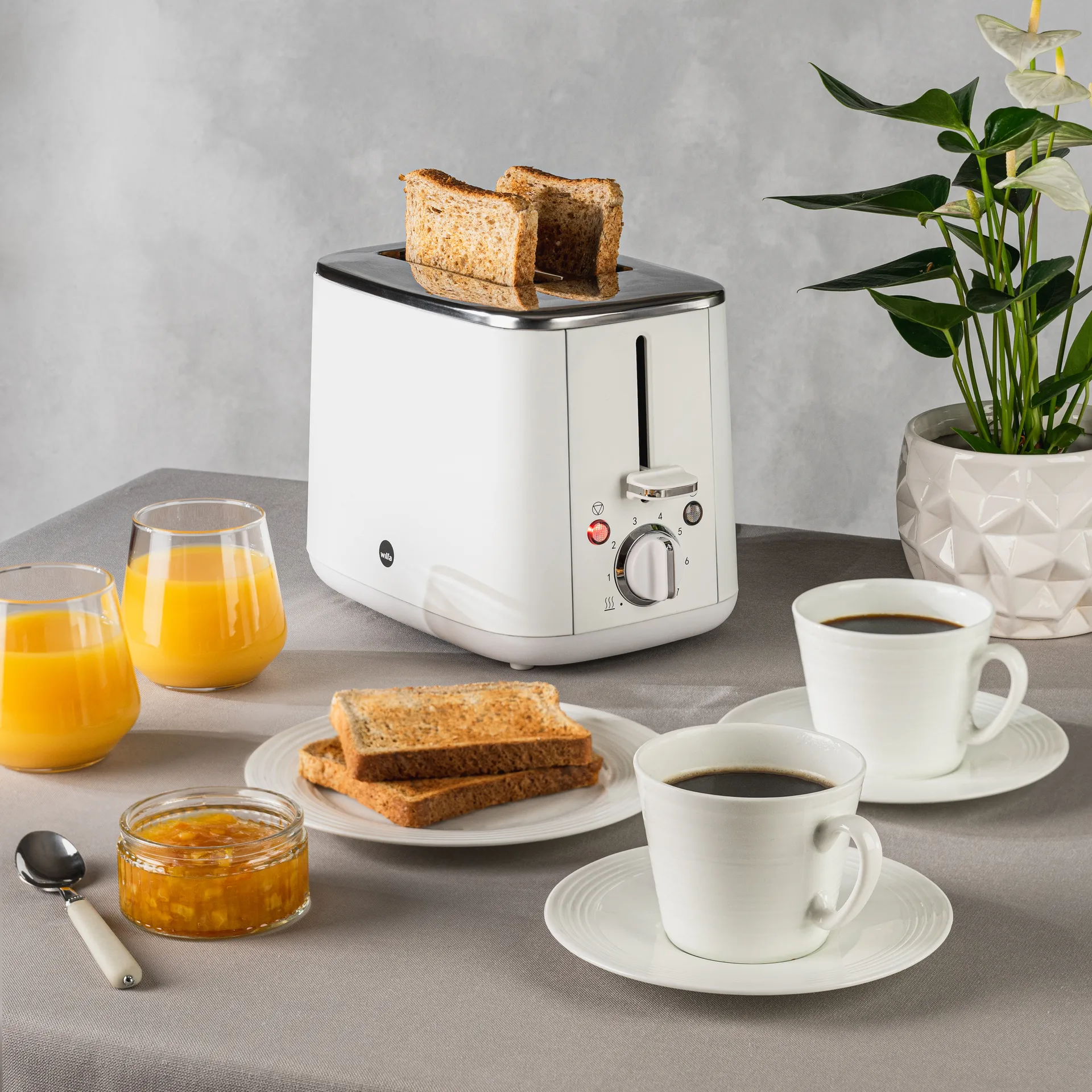 TO2W-1000 brødrister 2 skiver, Hvit Wilfa