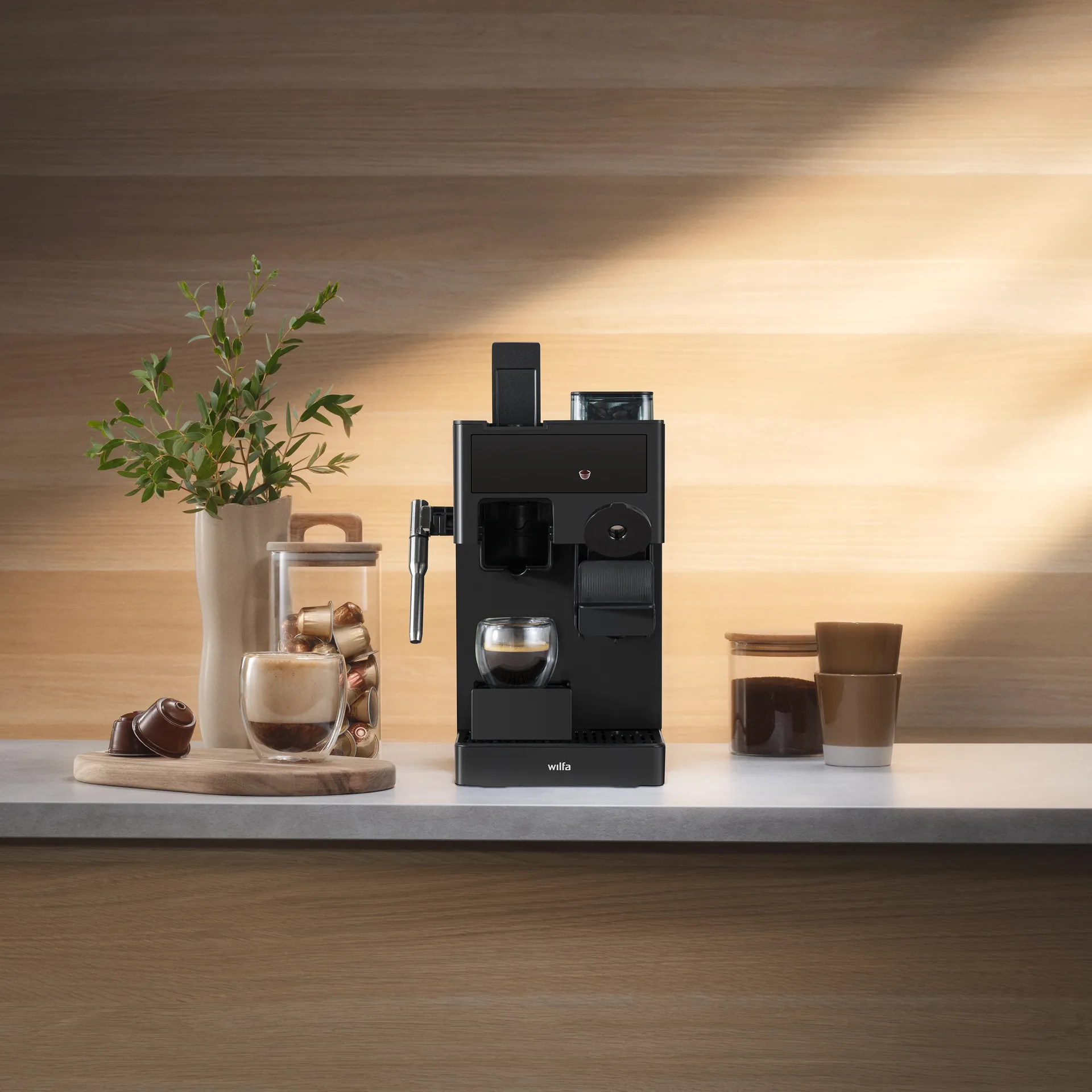 Wilfa Volo multi grind kapselmaskin, Svart, 1,7 l Wilfa