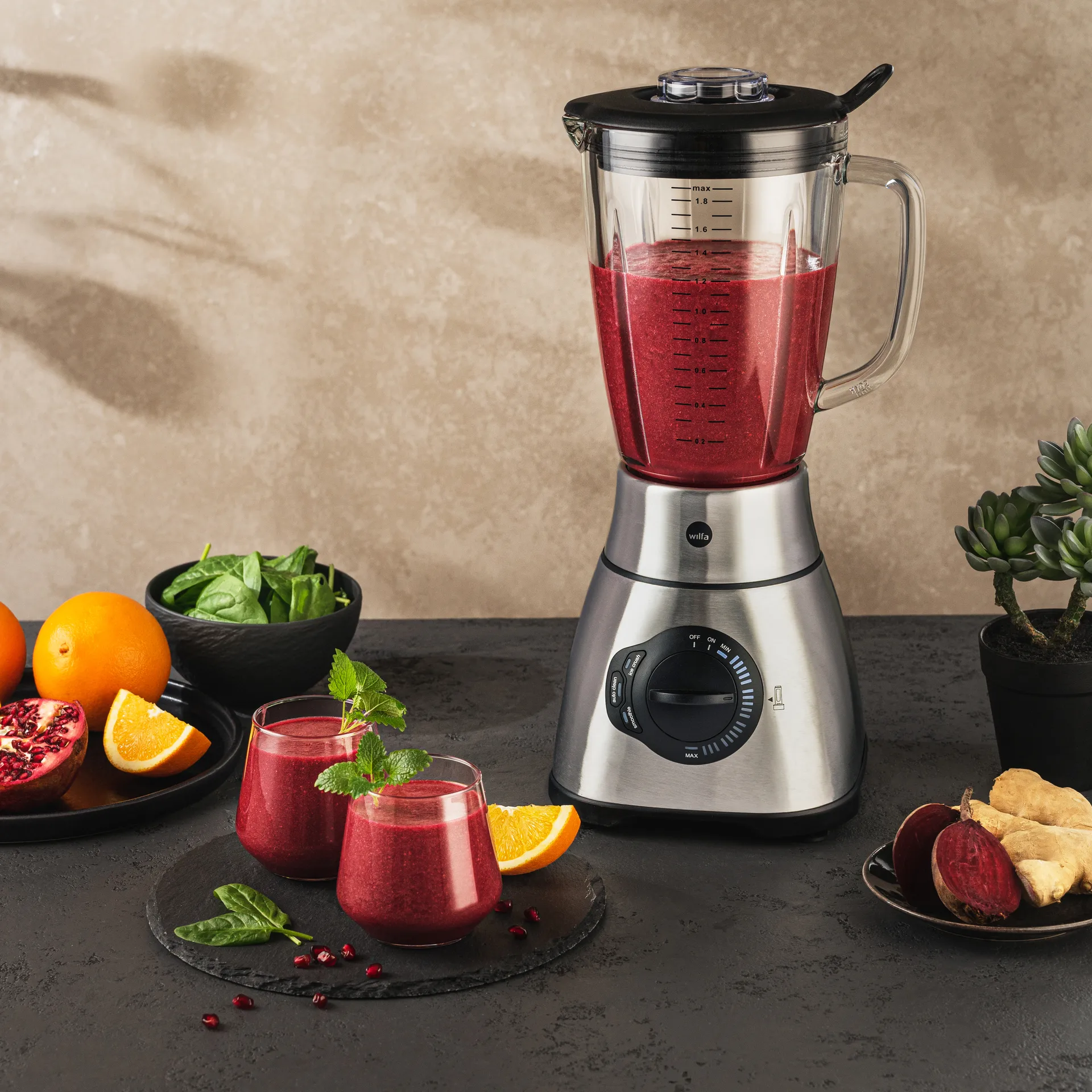Wilfa Xplode vital blender, Rustfritt stål, 1,8 l Wilfa