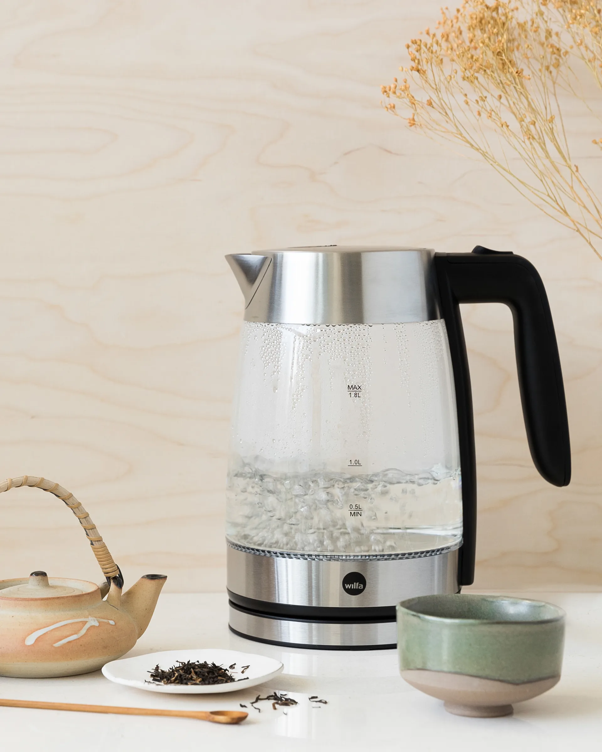 WKG-2200S vannkoker Pure Boil 1,8 l, Sølv Wilfa