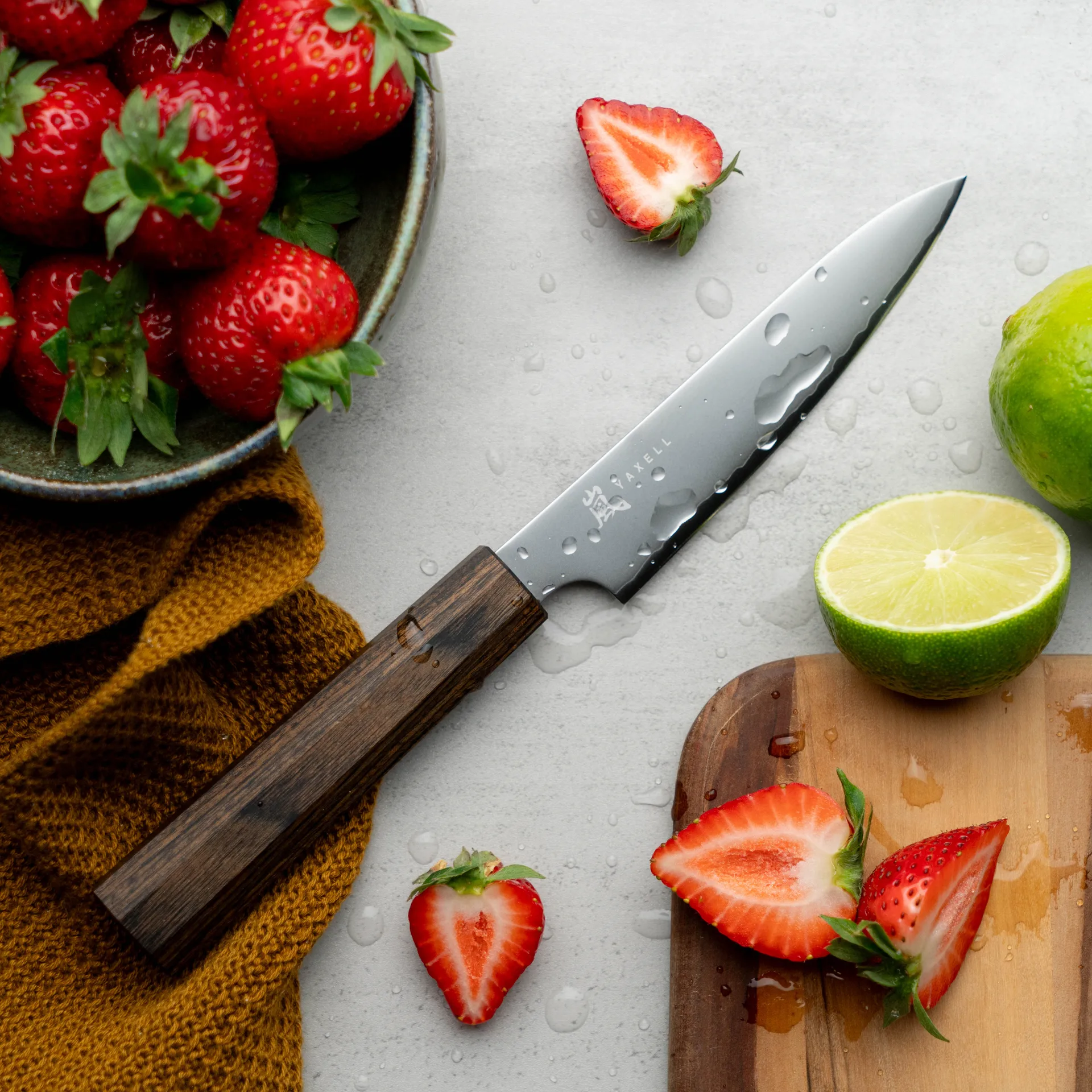 Hana allkniv 12 cm, Rustfritt stål-pakkawood Yaxell