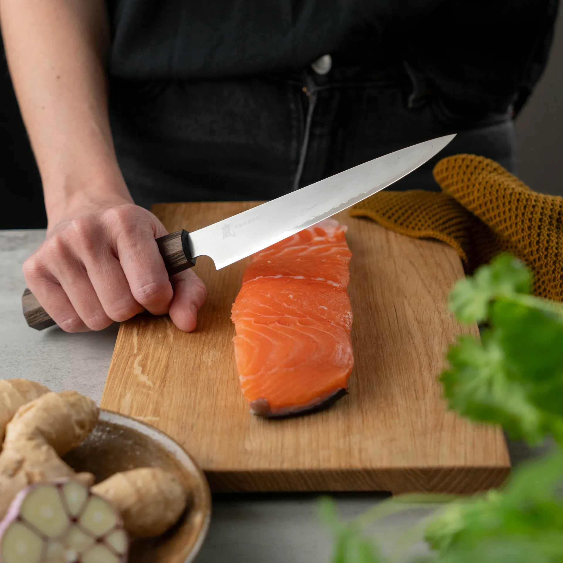 Hana allkniv 15 cm, Rustfritt stål-pakkawood Yaxell