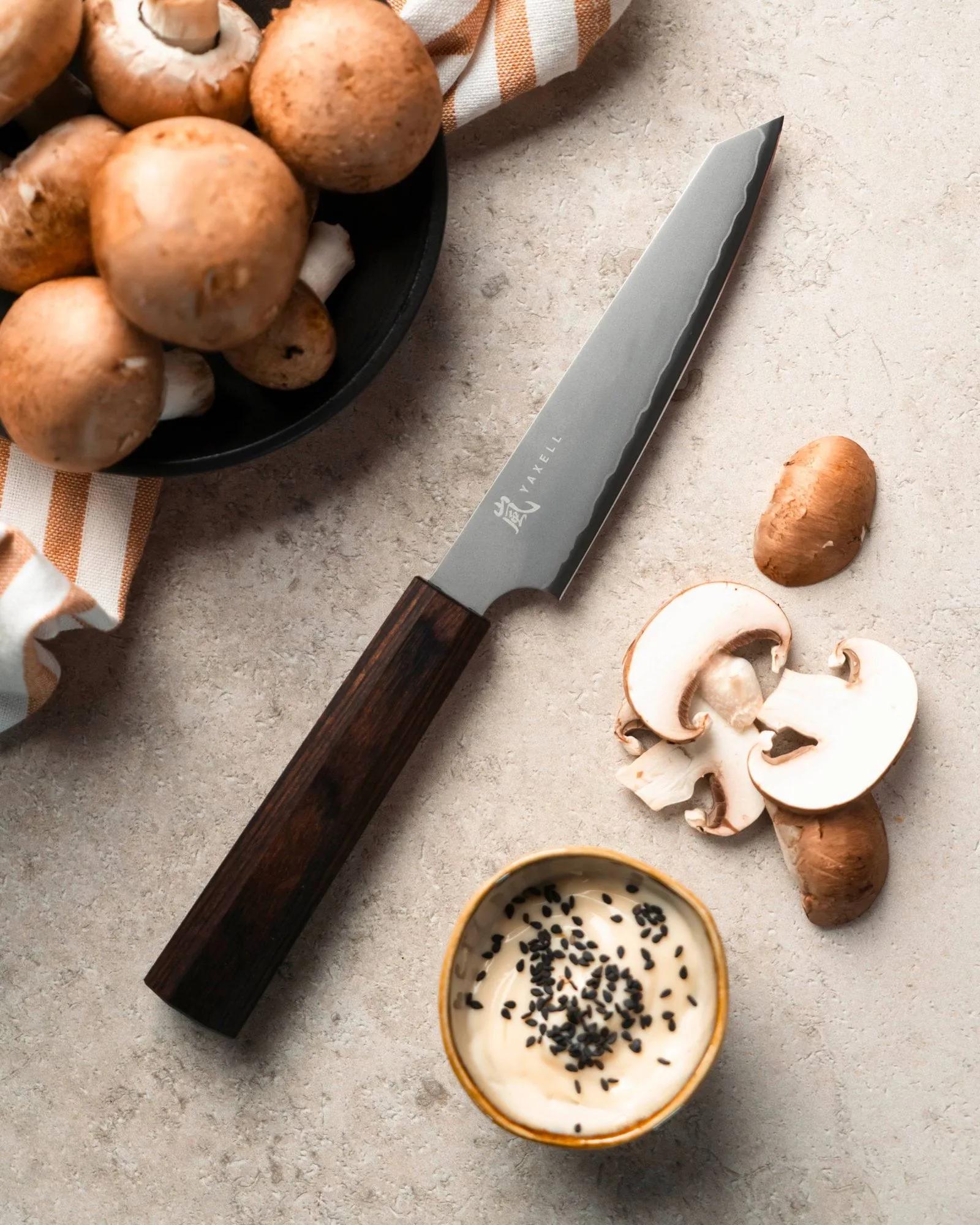 Hana kiritsukekniv, Rustfritt stål-pakkatre, 12 cm Yaxell