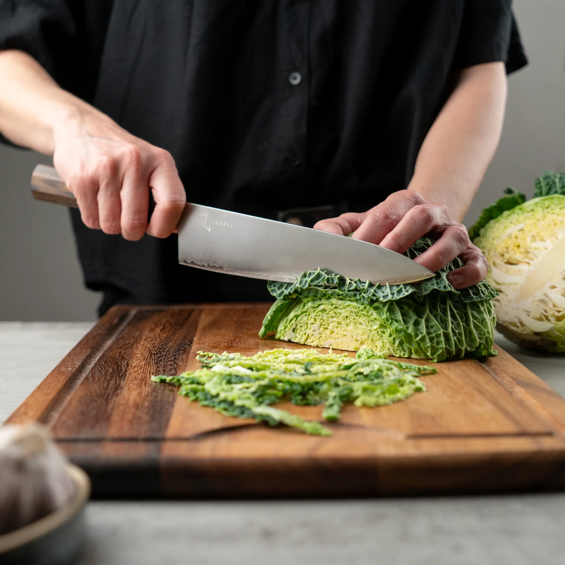 Hana kokkekniv 20 cm, Rustfritt stål-pakkawood Yaxell