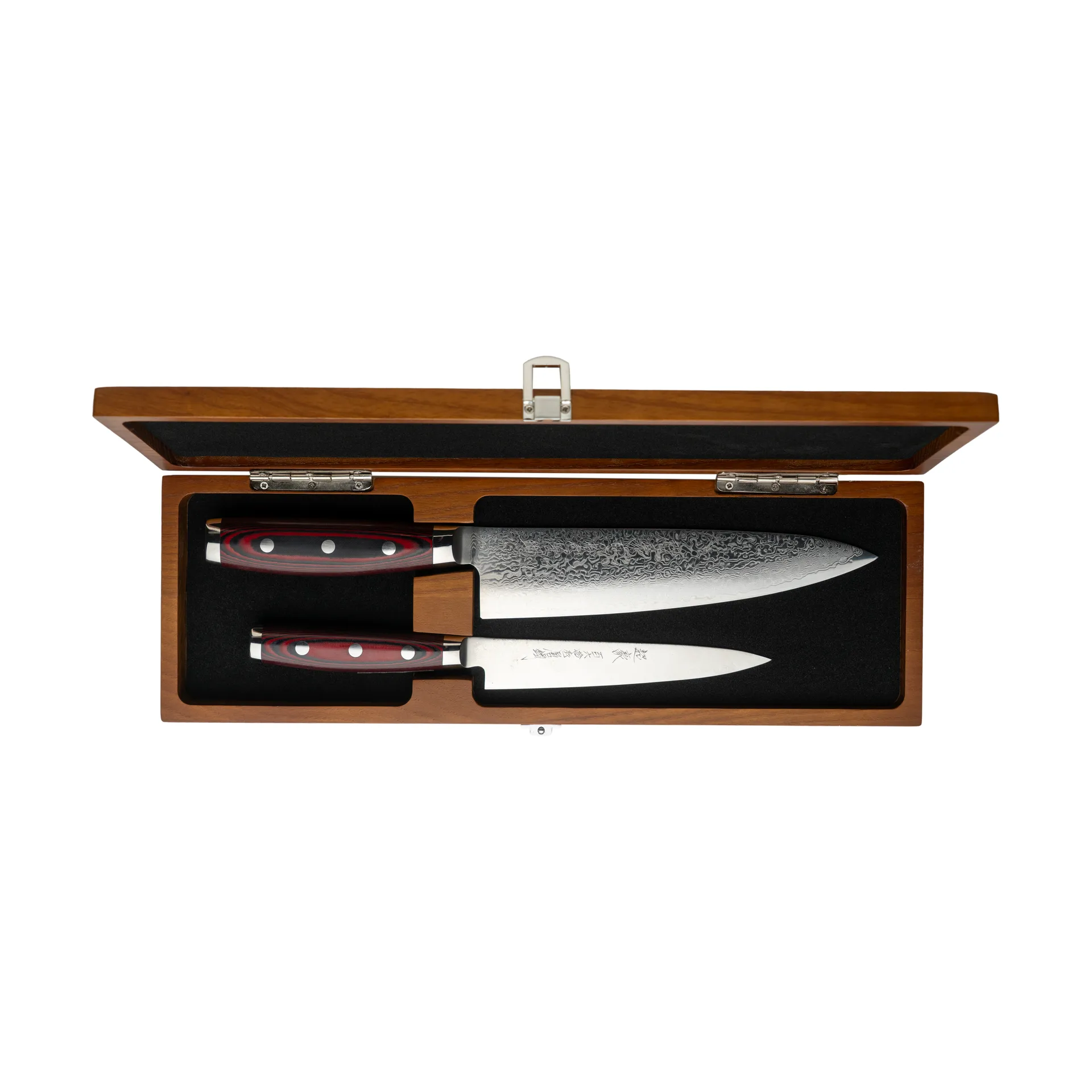 Super Gou knivsett i etui, 2 deler, Natur-rød-svart, 20 cm, 12,5 cm Yaxell