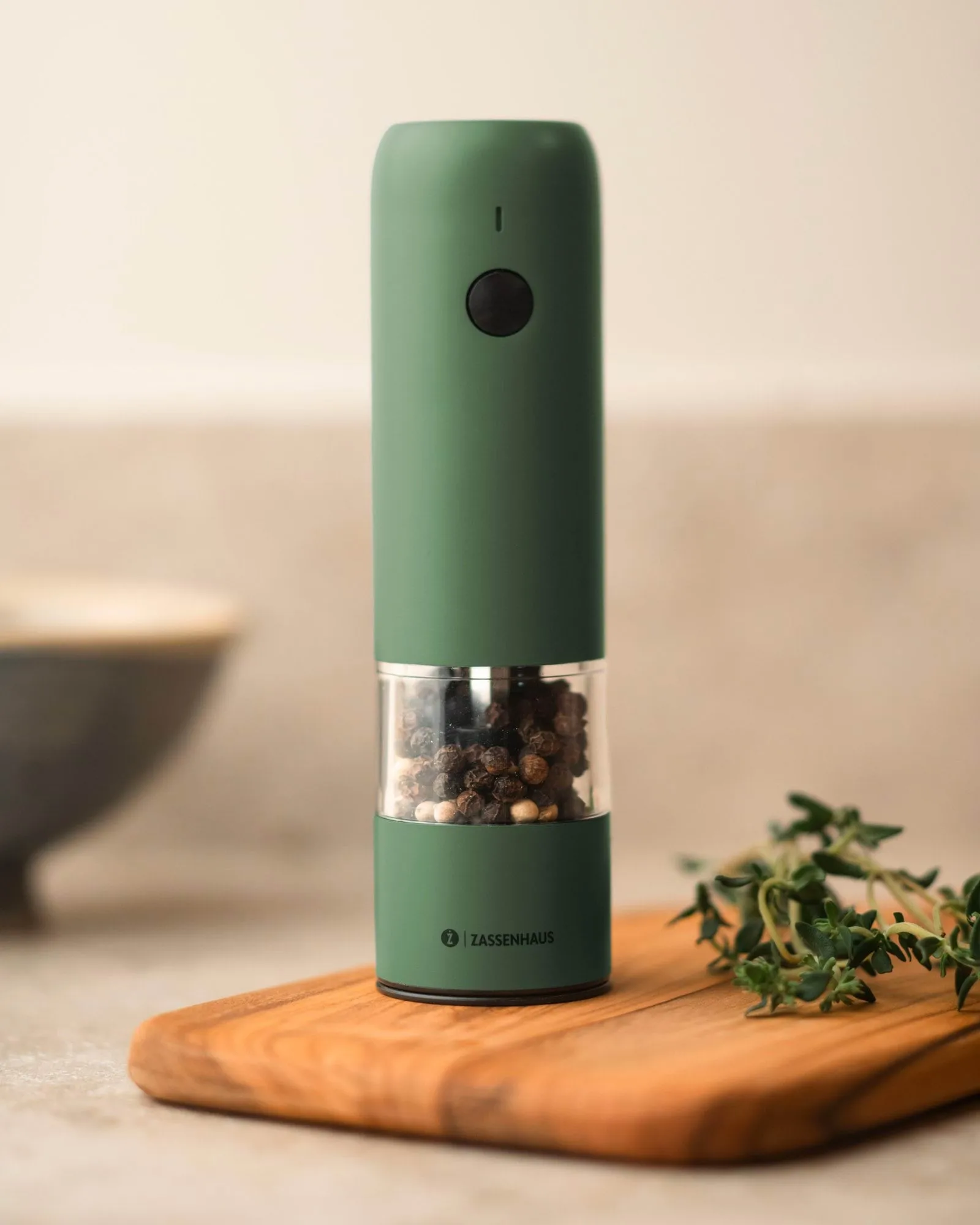 Köln elektrisk pepperkvern, Grønn, 14 cm Zassenhaus