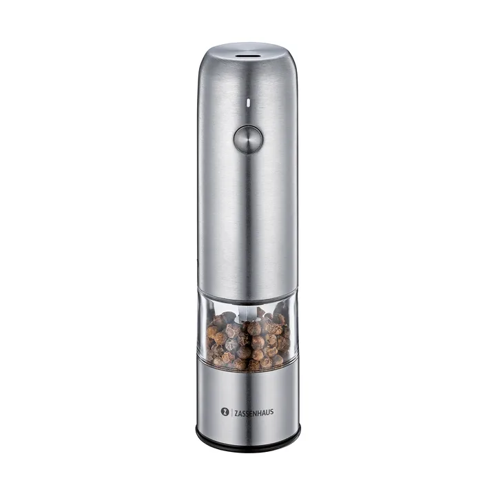Köln elektrisk pepperkvern - Rustfritt stål, 14 cm - Zassenhaus