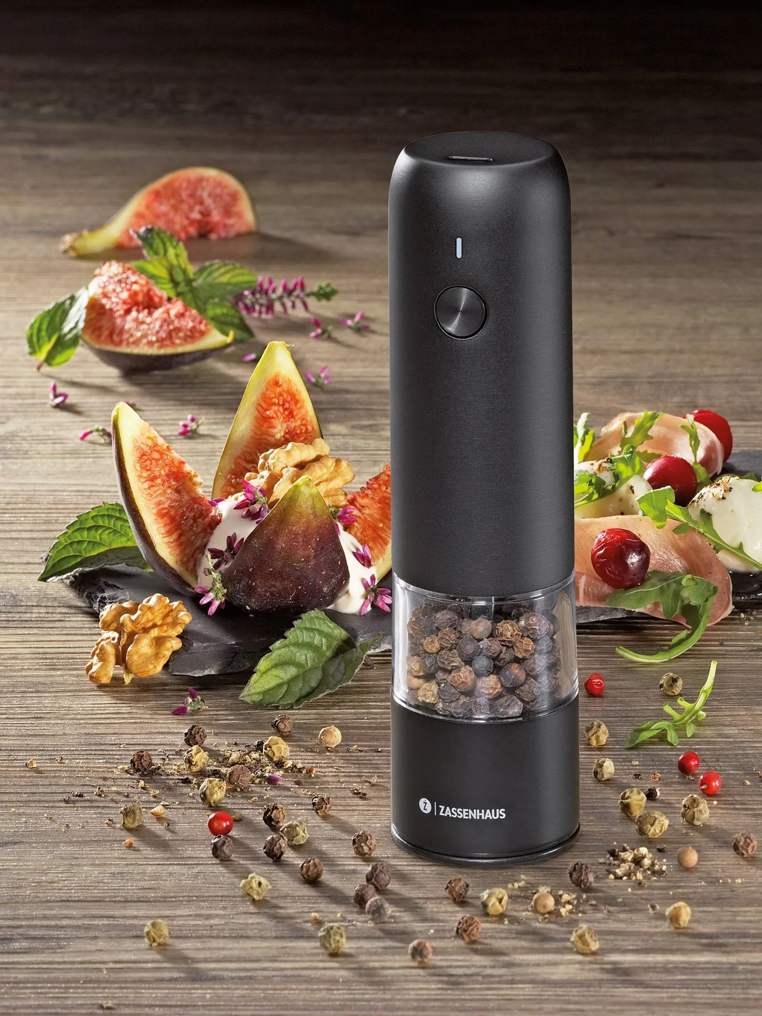 Köln elektrisk pepperkvern, Svart, 14 cm Zassenhaus