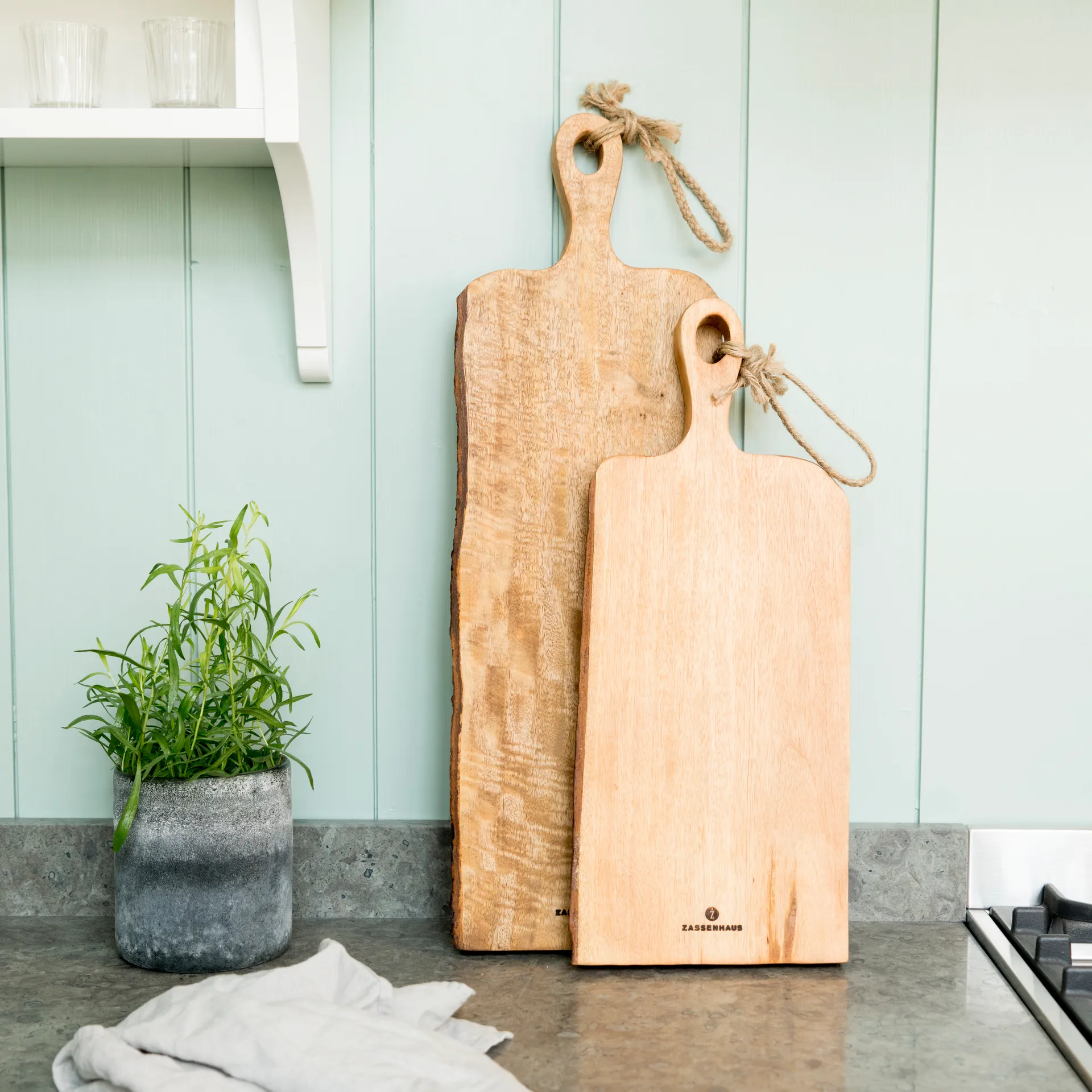 Zassenhaus skjærefjøl med håndtak mangotre, 46 cm Zassenhaus