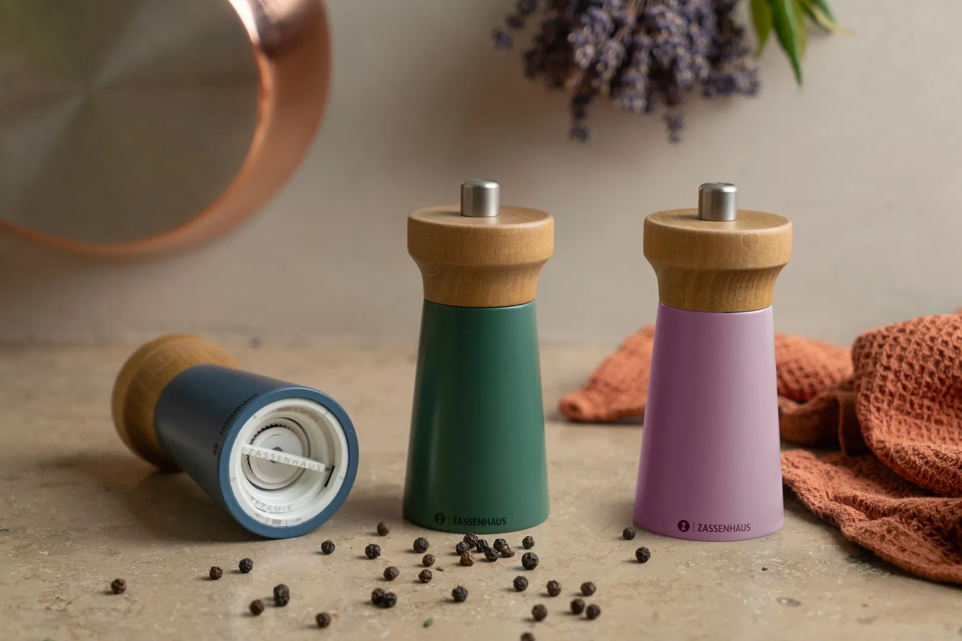 Zassenhaus Westerland pepperkvern 12 cm, Sand Zassenhaus