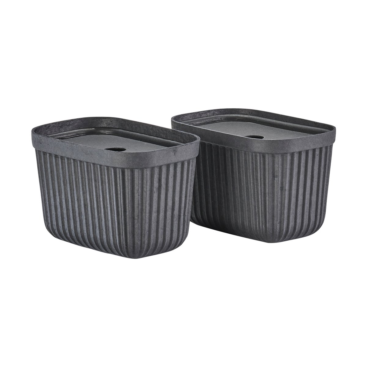 Zone Denmark Pulp oppbevaringsboks 15×23 cm 2-pack Black