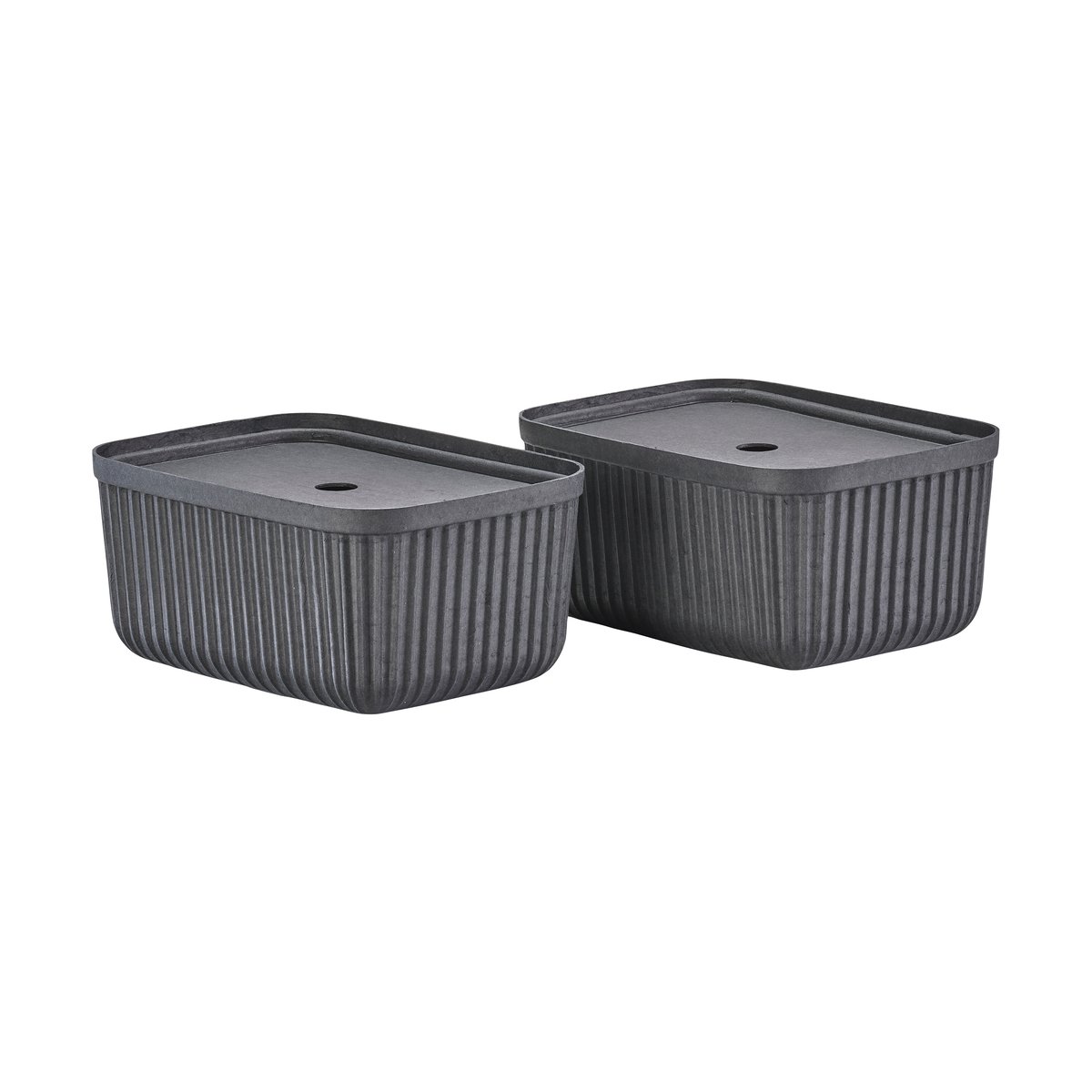Zone Denmark Pulp oppbevaringsboks 23x32 cm 2-pack Black