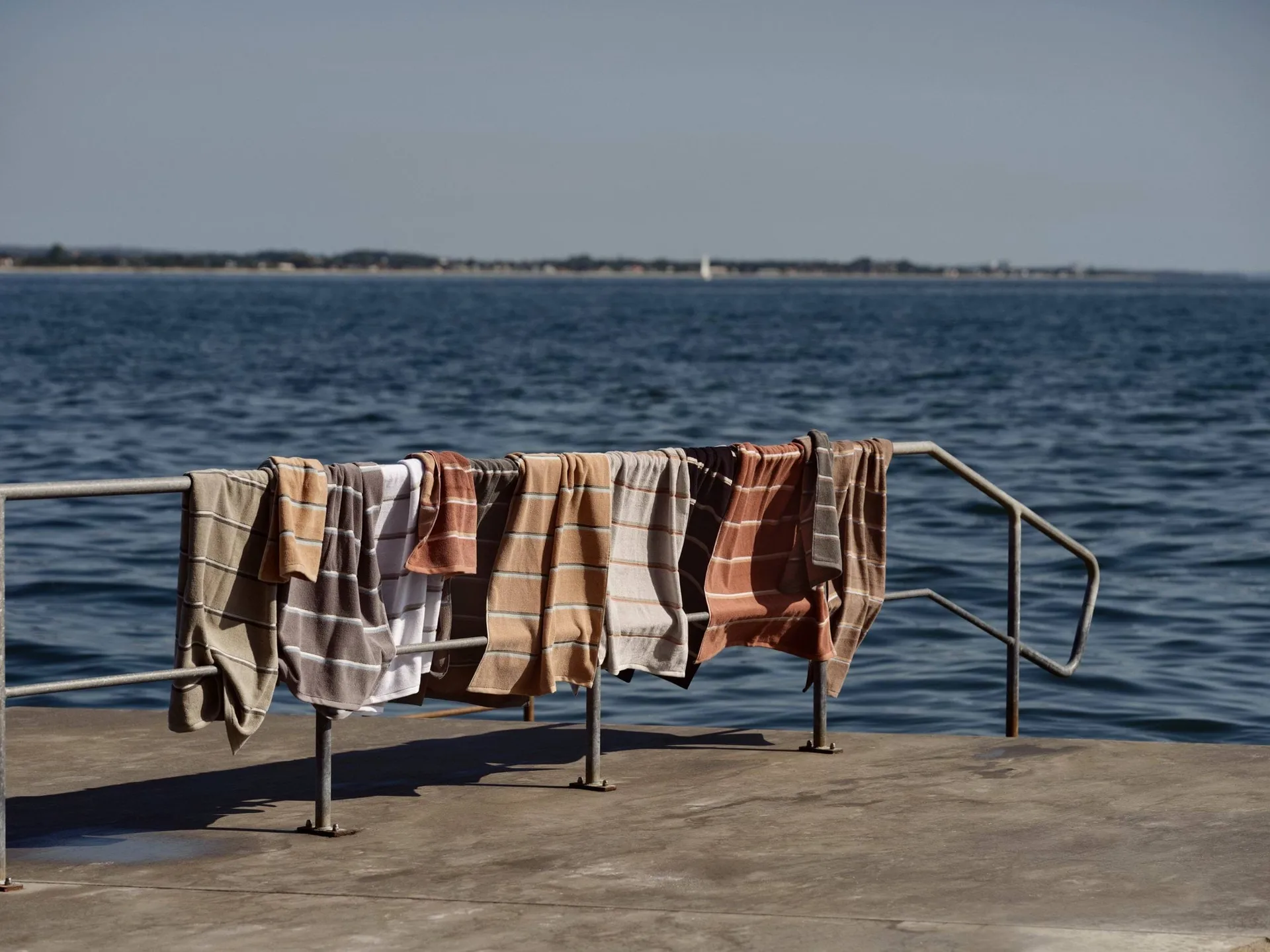 Sauna Håndkle, Soft grey-eucalyptus-terracotta, 50x100 cm Zone Denmark