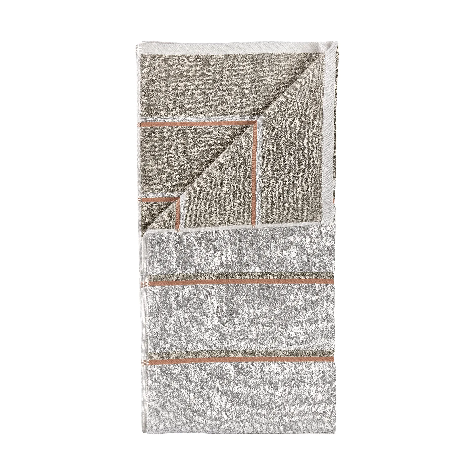 Sauna Håndkle, Soft grey–eucalyptus–terracotta, 70x140 cm Zone Denmark