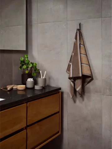 Sauna Håndkle - Taupe-camel-sky blue, 50x100 cm - Zone Denmark