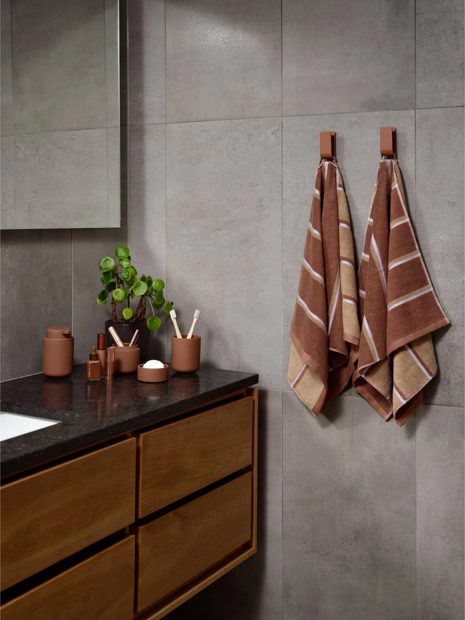 Sauna Håndkle, Terracotta-camel-lupine, 50x100 cm Zone Denmark
