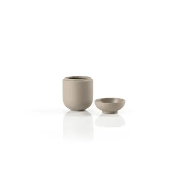Sensu boks med lokk Ø6,5x9 cm - Taupe - Zone Denmark