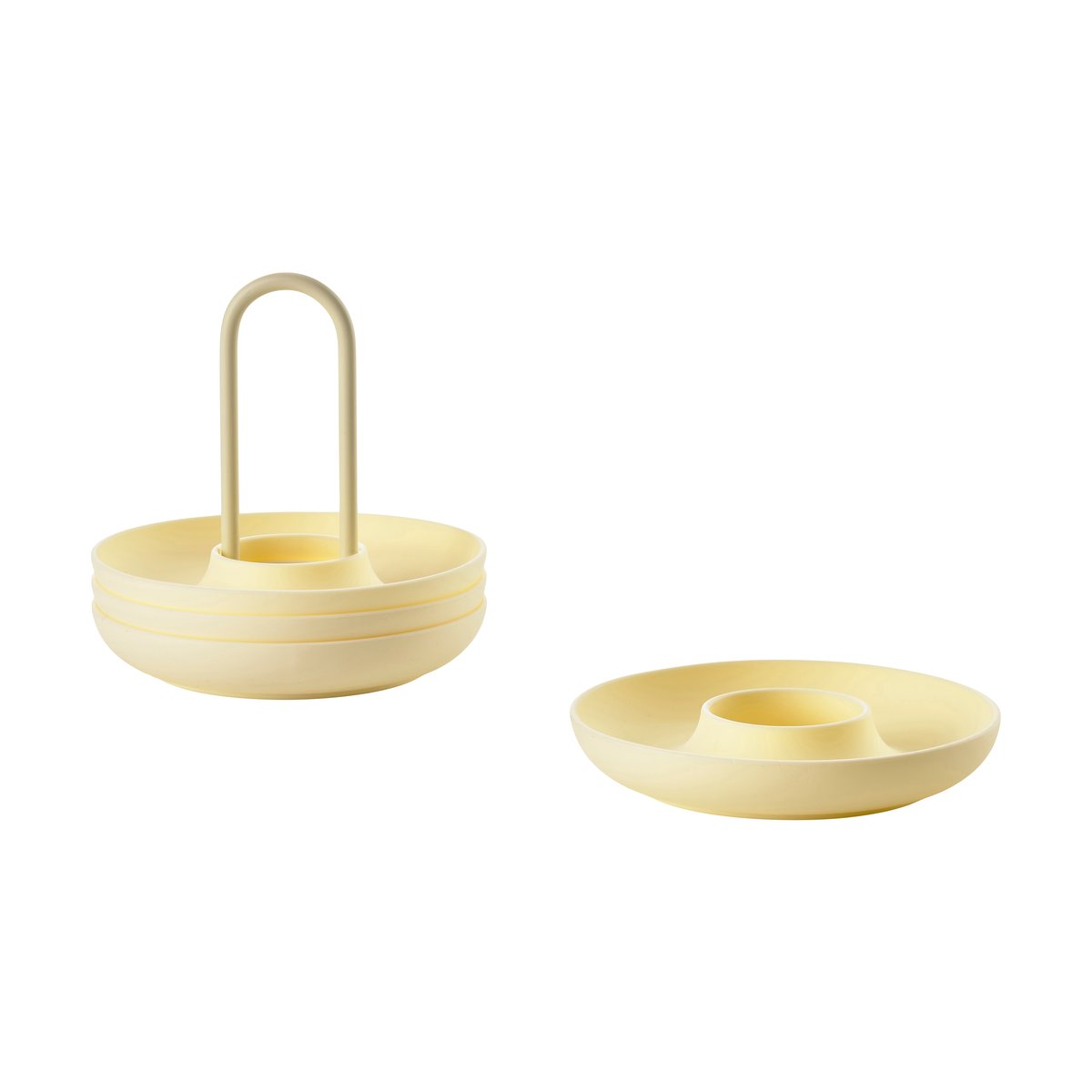 Zone - Singles eggeglass m. holder 4 stk limestone