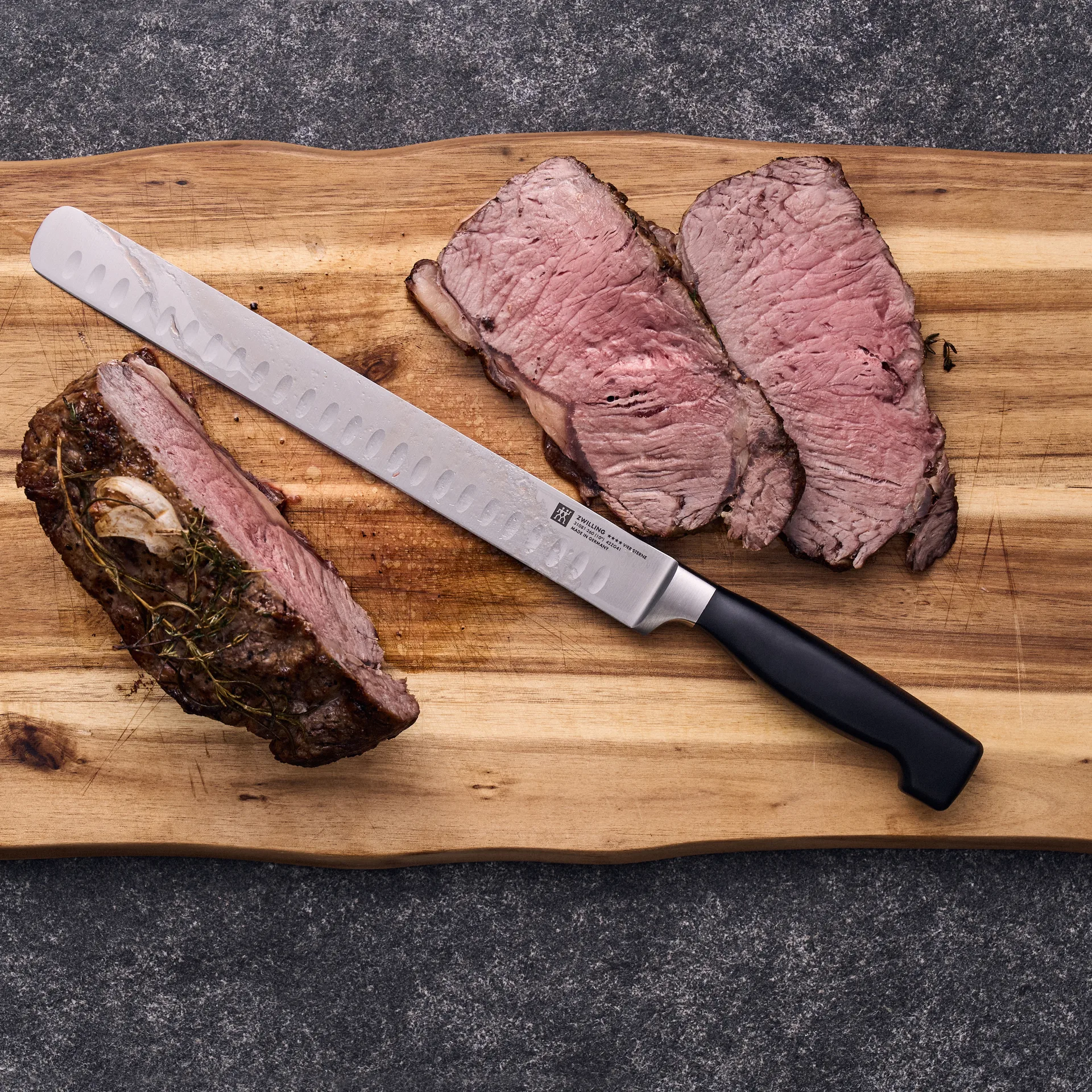 Zwilling Four star fileterings-/trancherkniv 26 cm, Svart-rustfritt stål Zwilling